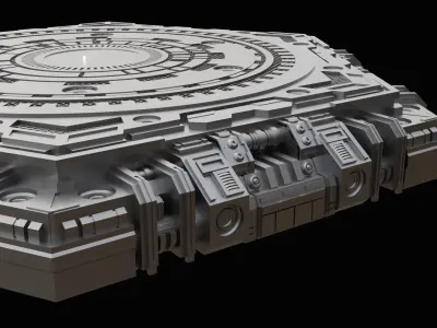 Hexagon Stand Base Diorama Scifi Model B 3D print model