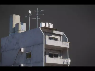 Dystopian Cyberpunk Building 10 Low-poly 3D model