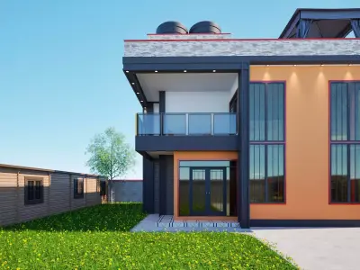 Villa Exterior And Interior 3D model