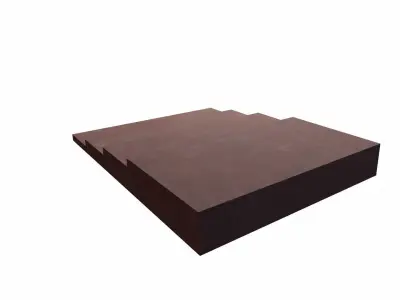 Ramp Stair Low-poly 3D model