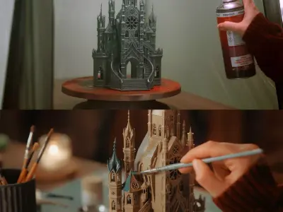Amberlight Cathedral - 3D Printable Gothic Fantasy Architecture 3D print model