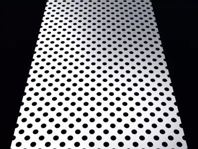 Perforated panel with 25 percent opening 25O82 3D model