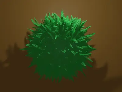 Round feather model 3D print model