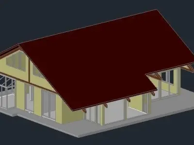 Two floor house 3D model