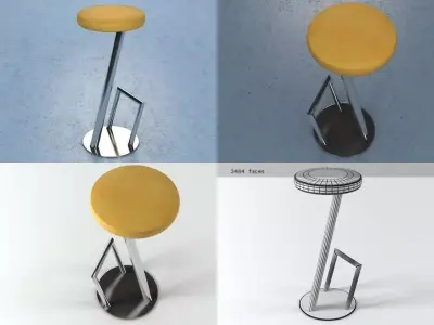 Twist bar stool - bar stool 3D model