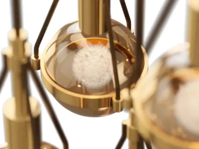 east ceiling Light with Dandelion 3D model