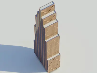 270 park avenue - NewYork Low-poly 3D model