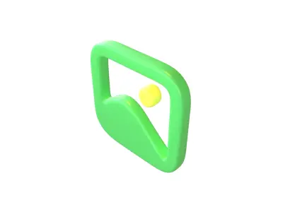 Picture Symbol V1 002 Low-poly 3D model