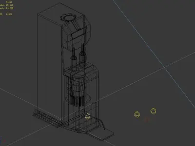 Sci Fi Building-connection wall 03 3D model