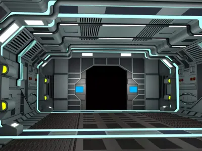 Sci Fi Interior Station 3D model