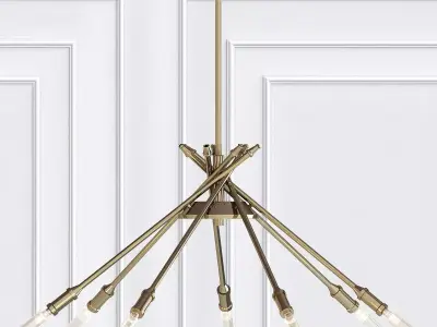 DONCASTER pendant light with six arms 3D model