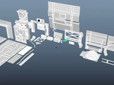 Scifi Environment Pack Low-poly 3D model