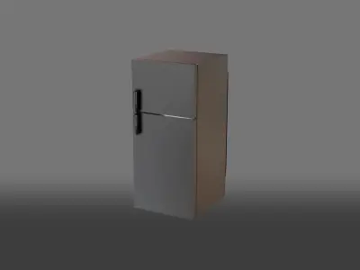 fridge open refrigerator Low-poly 3D model