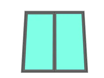 Modern architectural window horizontal slider 3D model