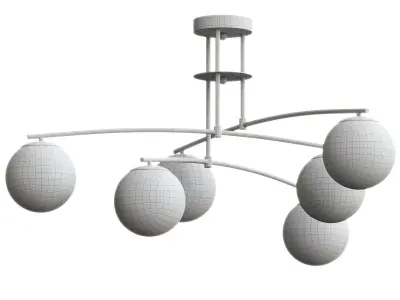  Fairfax Glass Bubble Semi Flush Mount 3D model