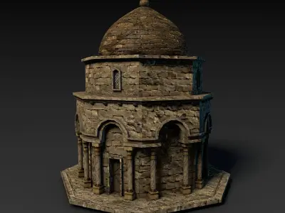 Small mosque Low-poly 3D model