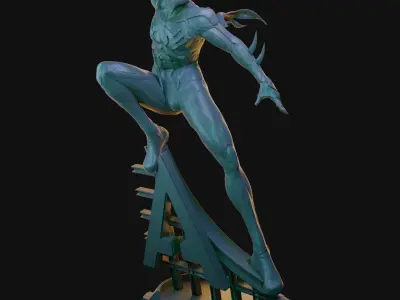 Spider-Man 2099 Statue 3D print model