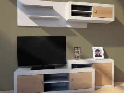 RAck Tv Low-poly 3D model