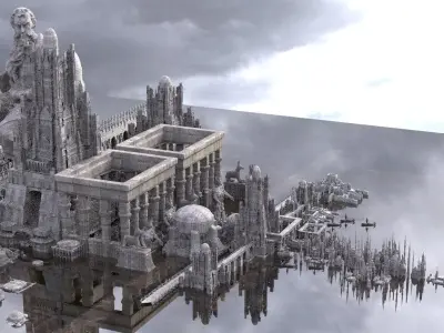 Ancient Greek City Complete Kit bash Ancients 3D model