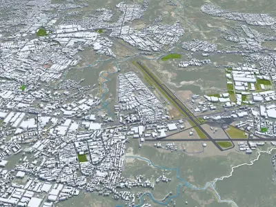 San Salvador  City in El Salvador Low-poly 3D model