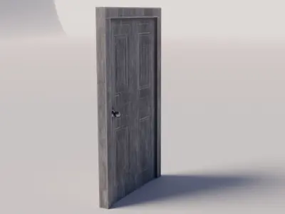 Old Dirty Door Low-poly 3D model