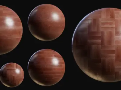 Wood Craft Pro -Blender AddOn - 240 PBR Materials 3D model