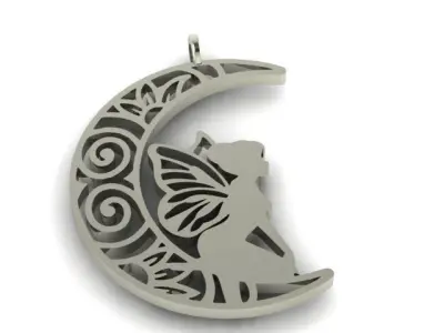 Angel pendant 3D print model