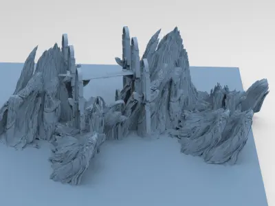 Mines of Moria halls  3D model