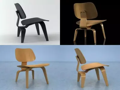 LCW eames chair 3D model