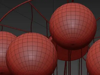 Astounding grape chandelier 3D model