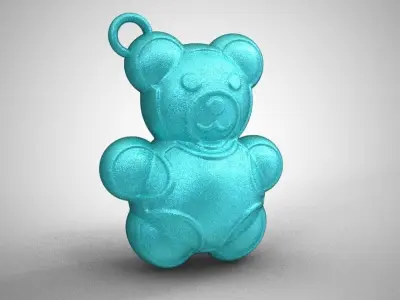 Bear Keychain 3D print model