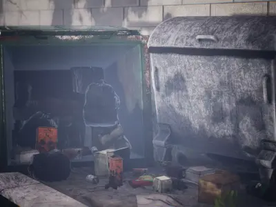 Garbage and Trash Package 60 Assets Low-poly 3D model