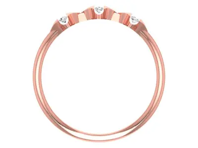 Solitaire Women Light Weight Band Ring 3D print model 26