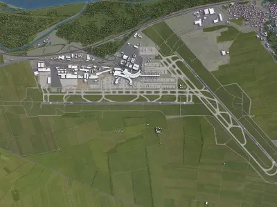 Vienna - International Airport - VIE Low-poly 3D model