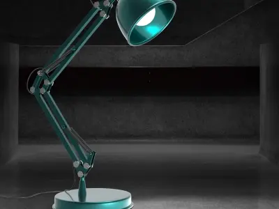 Desk Lamp Low-poly 3D model 14