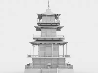 Japanese pagoda 3D model