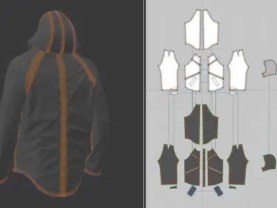 Puffer Jacket - Coat 3D model