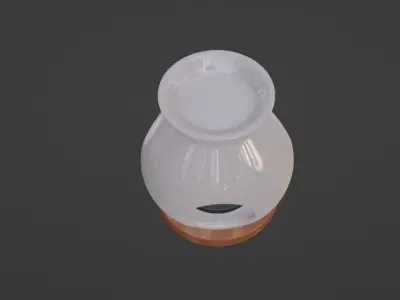 Candles and candleholders  Ceramic Oil Burner Low-poly 3D model