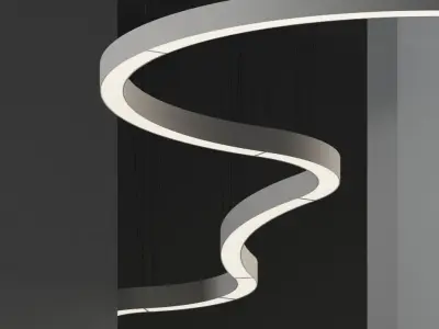 Wave and Line Hanging Lamps by Forstlight 3D model