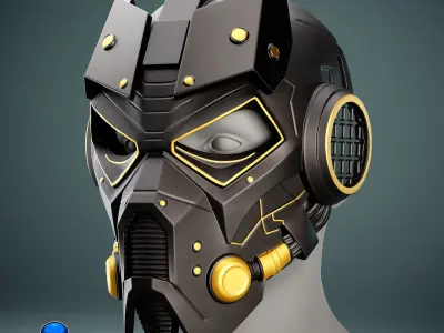 Post-apocalypse Sci-fi Cosplay Mask 3D print model