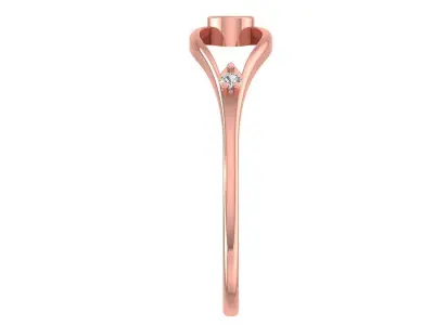 Solitaire Women Light Weight Band Ring 3D print model order