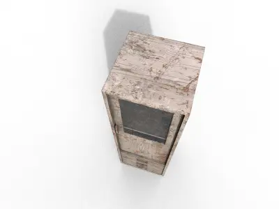 Old Modern Furniture 3D Model Terror Low-poly 3D model 2