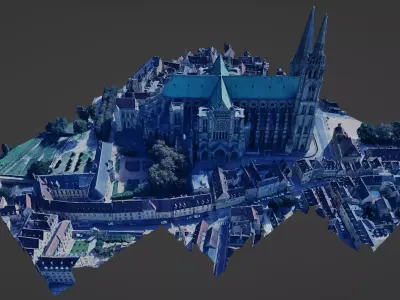 Chartres Cathedral 3D Scan Single Material 3D model