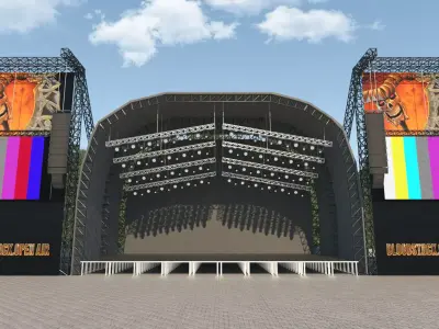 Festival Concert Stage 3D model