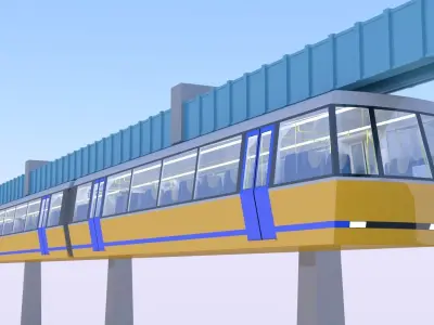 Elevated train 2023 3D model