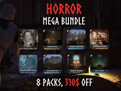 Horror Mega Bundle Low-poly 3D model