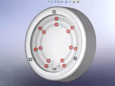 Battery Powered 3M Command Strip or Screw Mounted LED Night L... Free 3D print model
