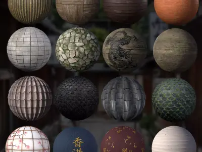 Japanese texture set Texture