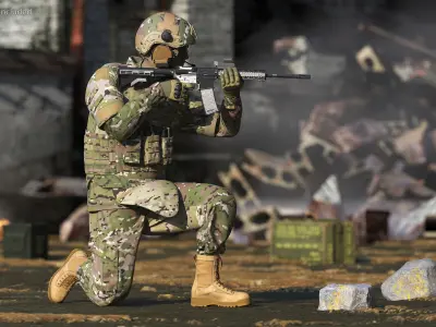  LCVP MK5 with Soldiers Rigged 