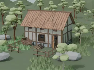 Medieval Props Minipack 3  - Building Free low-poly 3D model